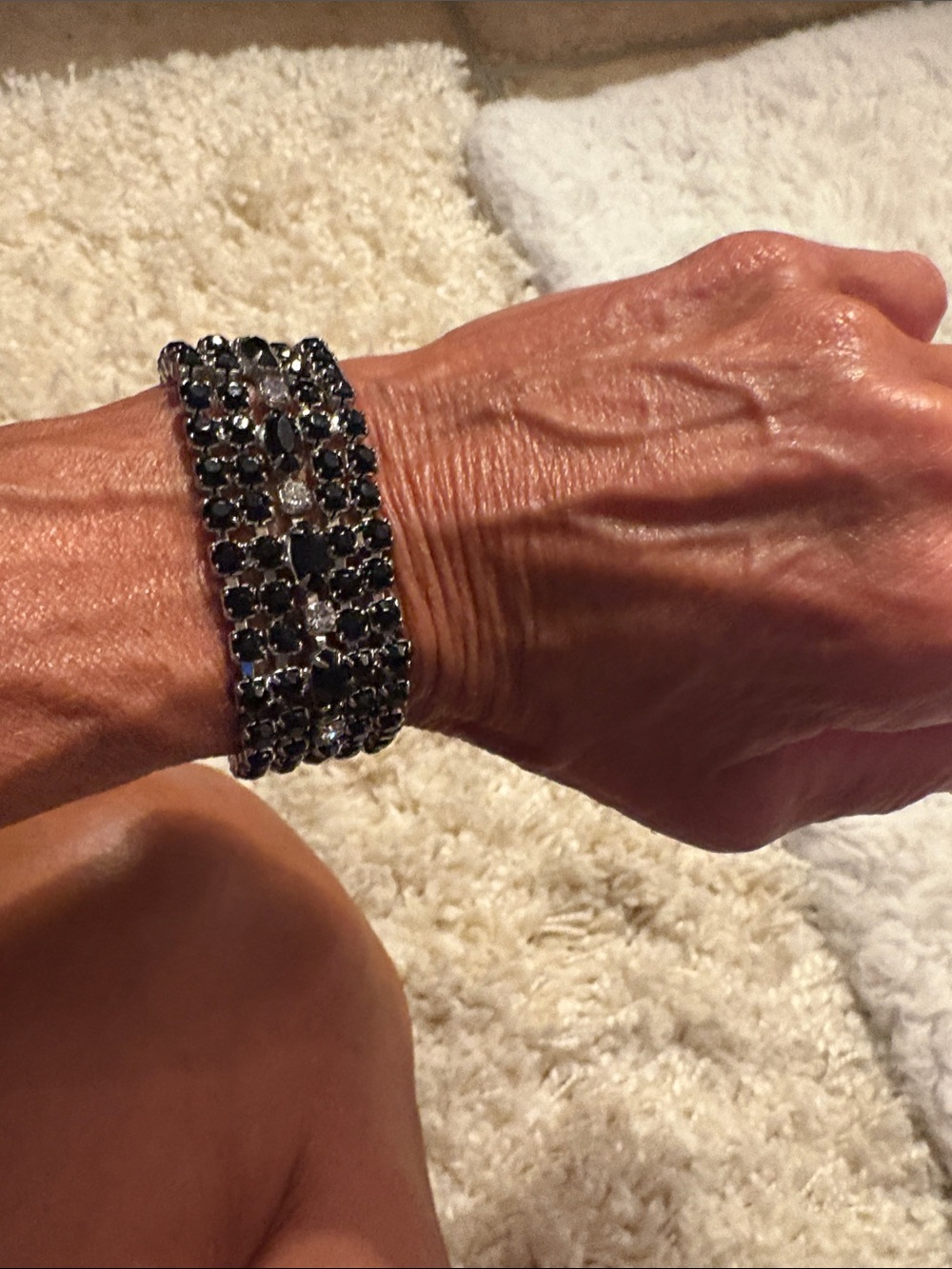 Black Crystal clasp Bracelet - Women Jewelry